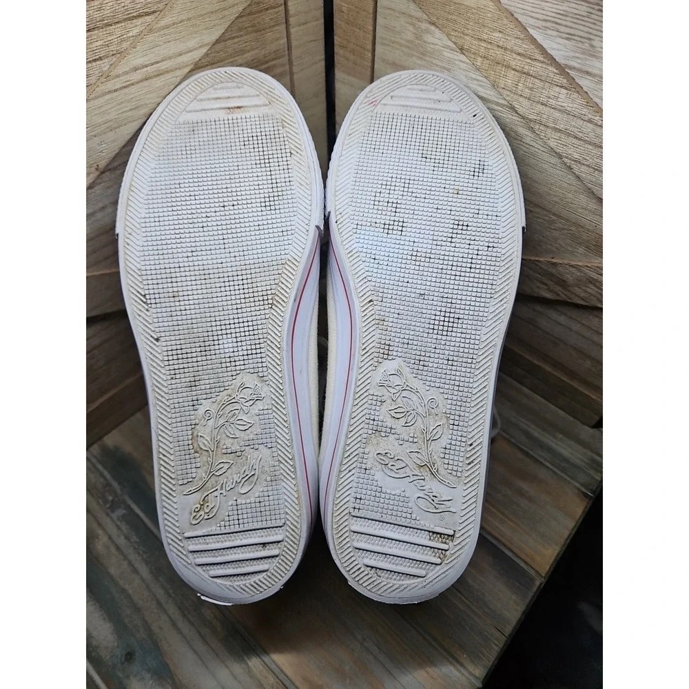Ed Hardy Geisha Girl Tattoo Art White Canvas High Top Sneakers Mens Size 10‎